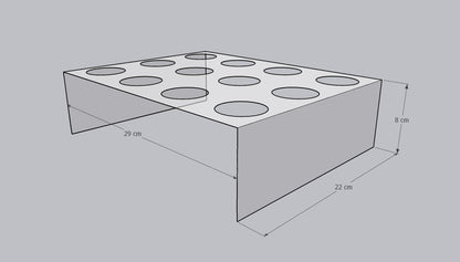 Ice Cream Holder Clear 12 Holes