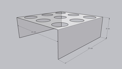 Ice Cream Holder Clear 9 Holes