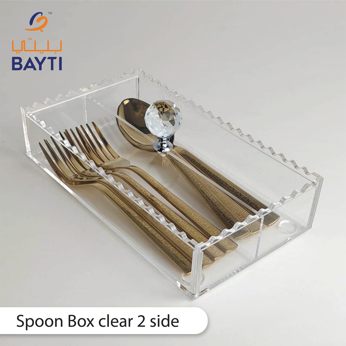 Spoon Box Clear 2 Sides