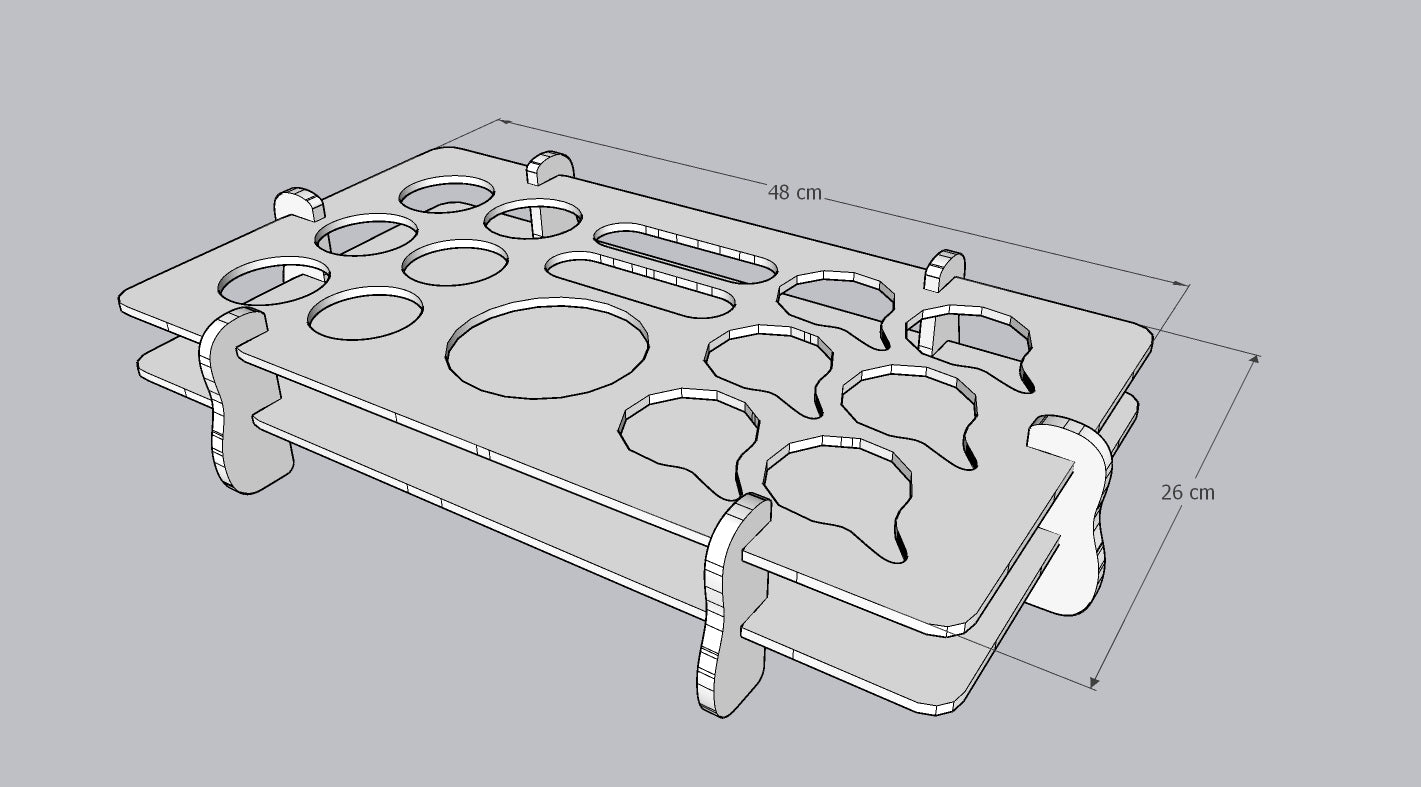 Rectangular tray A