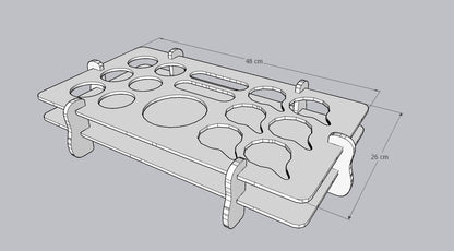 Rectangular tray A