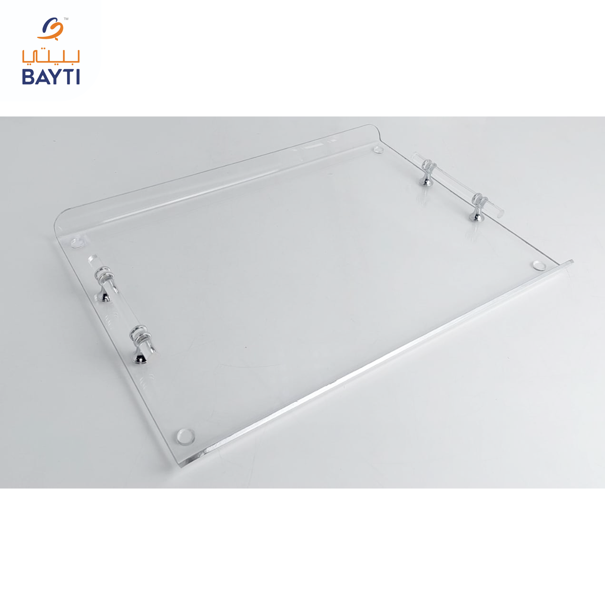 Tray full clear with tube handle