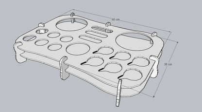 Rectangular tray D