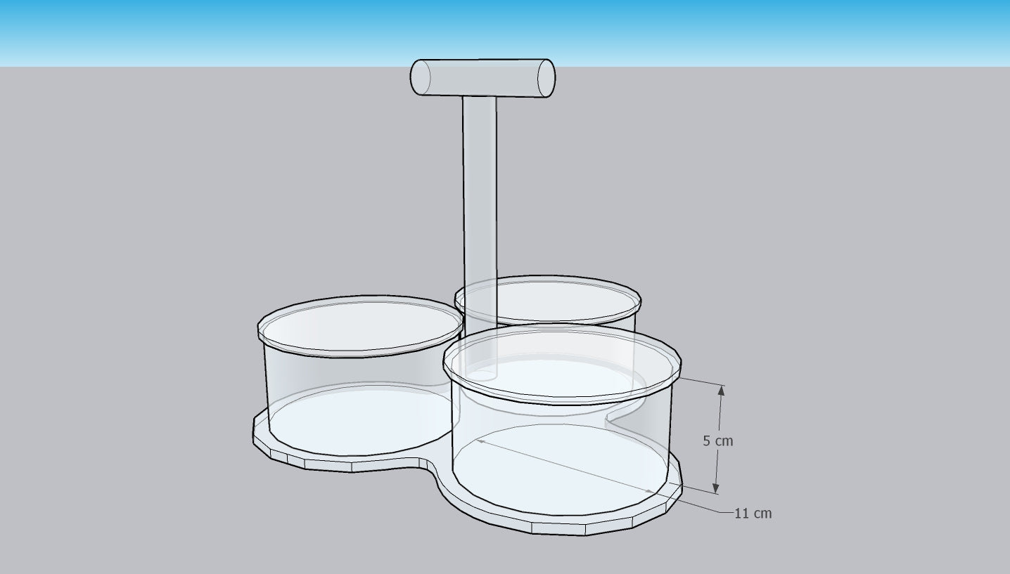 Round sweet box 3 side with cover